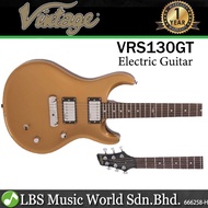 Vintage VRS130GT Rock Series Mahagony Body HH Pickup Electric Guitar Gold Top (VRS 130GT)