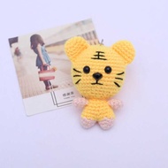 Knitting Wool Doll Pendant Crochet Keychain 12 Zodiac Doll Finished Product Handmade Crochet Doll Pe