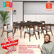 CT102D CC48 1+8 Seater Solid Wood Dining Set Kayu / Dining Table / Dining Chair / Meja Makan