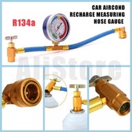 ALI R134a Aircond Freon r134a Air Conditioning  Recharge Measuring Hose Gauge Refrigerant Open Valve
