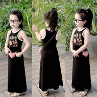 Labubu dress for girls 10-35kg, soft and cool ribbed elastic, 10-35kg
