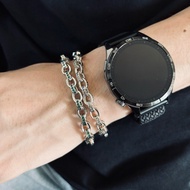 CHROME HEARTS Silver 925 Inlaid Green And White Diamond Letter Bracelet Vintage Punk Gothic Rock Acc