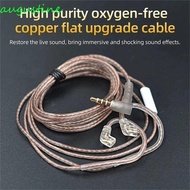 AUGUSTINE KZ Earphones Cord Silver Plated B/C Pin 2Pin Cable Twisted Cable Upgrade Oxygen-Free Copper ZS10 Earphone Wire