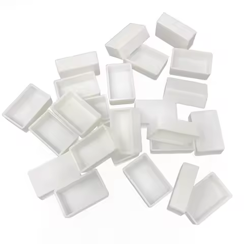 24/50/100pcs Empty Watercolor Full Pans 3.2ML White Plastic Watercolor Paint Pans Suit for DIY Metal