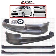Perodua Alza (2009) OEM SE Special Edition Style PU Getah Rubber Bumper Lower Front Side Door Rear Back Skirt Body Kit