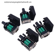 # exten # DB9 Connector Male Female 9 Pin Plug Wire Sleeve RS232 RS485 Breakout Terminals .