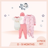 BB King Kong Gerber Set 4 Helai Pakaian Bayi Perempuan – Tema Puteri / Gerber 4-Piece Baby Girls Pri