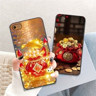 Case for Oppo A3s / A1k printed with gold money bag, lucky and fortune bag