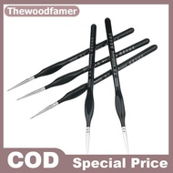thewoodfamer 5Pcs 00000 Precision Fine Tip Paint Brush Set For Acrylic Models Mini Miniature Detail 