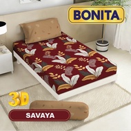 Sprei Bonita Ukuran 100x200 Super Single Tinggi 20 Fitted 3D Disperse