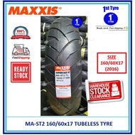 [STOCK CLEARANCE]*NEW TYRE OLD STOCK*MAXXIS MOTORCYCLE TYRE MA-ST2 160/60ZR-17 TUBELESS *YEAR 2016*ZR SERIES*TAYAR LAMA