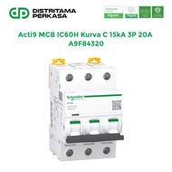 Schneider Acti9 MCB IC60H Kurva C 15kA 3P 20A - A9F84320