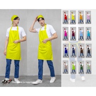 <apron>plain yellow apron barista/ apron restaurant apron cafe/ apron waiters apron/ apron kitchen a
