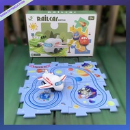 Puzzle DIY puzzle track car toy space electric car 3-6 year old toy children free splicing track toy