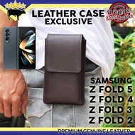 Ready Stock Sarung Hp Samsung Z Fold 3, Z Fold 2 Ikat Pinggang Leather