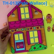 ◊✼๑ Yellow duck house change paper doll house DIY craft material package children toy game doug quiet books