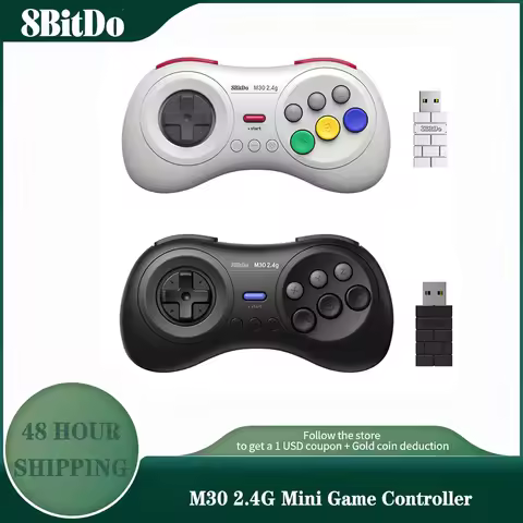 8BitDo M30 2.4G Mini Gamepad，Game Accessories Game Controller for Sega Genesis Mini and Mega Drive M
