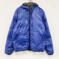 CAMP7 羽絨服，90% 羽絨，雙面穿，藍/棕色， L 碼，古著