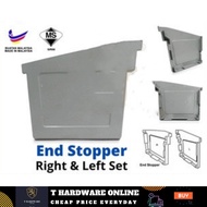 F300 GUTTER END STOPPER (SET~ LEFT & RIGHT) PVC RAINWATER GUTTER GREY(END CAP)
