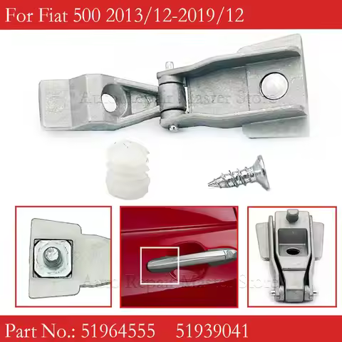 51964555 For Fiat 500 Car Chrome Metal Outer Door Handle Hinge Repair Driver Passenger Side Replacem