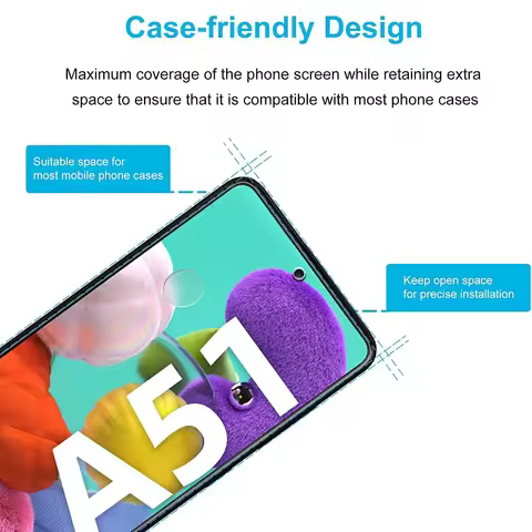 9H Tempered Glass For Samsung Galaxy A51 5G 2/4Pcs HD Screen Protector