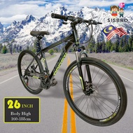 Sisbro2 Basikal Dewasa 26" Mountain Bicycle Asogo 21 &amp; 24Speed Gear MTB Bike Remaja/Dewasa Lelaki/Perempuan
