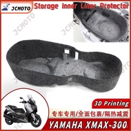 For YAMAHA XMAX 300 2019-2022 2023 Motorcycle Storage Box Felt Trunk Lining Seat Bucket 3D Rear Trunk Cargo Protector XMAX300 CREJ