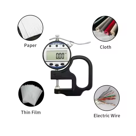 Shahe Digital Thickness Gauge 0-10/0-25 mm 0.01 Leather Thickness Gauge Glass Thickness Gauge Measur