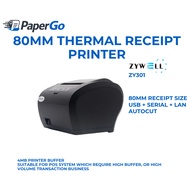 ZYWELL ZY301 80MM Thermal Receipt Printer USB+SERIAL+LAN Pos Printer Feedme