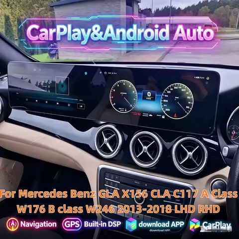 Dual Screen Car Radio For Mercedes Benz A class CLA/GLA/W176/CLA-C117/GLA-X156 2013-2018 Android GPS