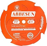 1 Pack 7-1/4 Inch 4T PCD Tipped Hardie Blade Fiber Cement Circular Saw Blade with 5/8'' DMK Arbor, f