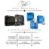 [SK TECH] GIGABYTE B760M-H DDR4 M-ATX MOTHERBOARD + INTEL LGA1700 CPU COMBO DDR4