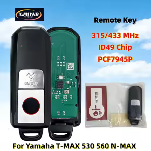 XJMYNB 315/433 MHz ID49 Chip Motorcycle Remote Key For YAMAHA TMAX T-MAX 530 560 TMAX530 TMAX560 BC3
