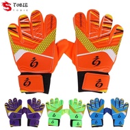 TOBIE 1 pair Goalkeeper Gloves, Double Sided Latex Finger Protection Kids Goalie Gloves, Riding Scooters Antiskid Major Double Layer Wrist Play Football