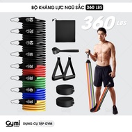 [360LBS - 14 Accessories] Multifunctional Five-Colored Resistance Band Set 360LBS Full Body Fitness 