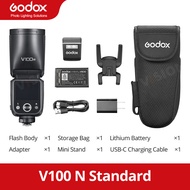 Godox V100 C/n/s/f/o TTL กล้องติดหมวกแฟลช V100S 100Ws V100C V100N V100F แฟลชเสริมสำหรับกล้องแคนนอน N