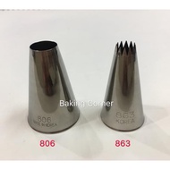 NOZZLE NO.806 / NOZZLE NO.863 / 864 / 4B / 810 Cake decoration piping tube