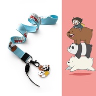 Y&amp;P| We Bare Bears Lanyard Cartoon Anime Hanging Rope ID Card Strap Name Tags Neck Straps Mobile Phone Keychain