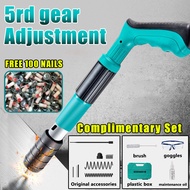 Break through a 20cm board! Nail ejector Mini nail gun 5-speed pressure regulation Automatic nail gu