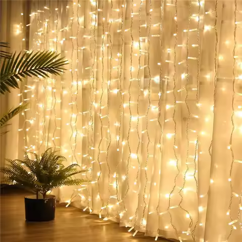9x3/12x2m Christmas Lights Garland LED Curtain Icicle String Light Fairy Wedding Lighting Decoration