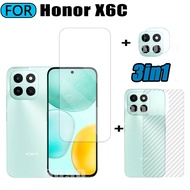 Honor X6C Tempered Glass 3 in 1 Screen Protector for Honor X 6C X6 C Tempered Glass with Camera Lens