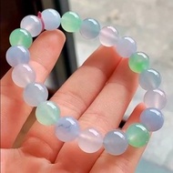 天然翡翠 緬甸 A玉 玉珠 玉鏈 手鏈 • 冰種馬卡龍糖果翡翠手串