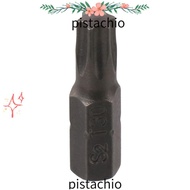 PISTACHIO 1pc Screw Driver Bit, 1/4 Inch Hex Shank 25mm Length Torx Bits, S2 Alloy Steel T6-T40 6 Po