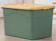 簡約加厚塑膠收納箱(北歐綠)(尺寸:50L-長41寬28.5高23cm)