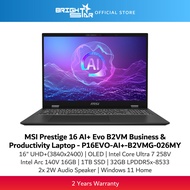 MSI Prestige 16 AI+ Evo B2VMG 026 (16" UHD+ OLED/U7-258V/32GB DDR5/1TB SSD/Intel Arc 140V/Win11/MS O