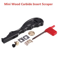 HONGDUI 2 In 1 Mini Wood Carbide Insert Scraper Glue Scraper Removal Aluminum Alloy Handle Woodworki