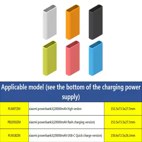 Silicone Protector Case Compatible for Powerbank 20000mAh PLM07ZM/PB2050ZM/PLM18ZM Wireless Powerban