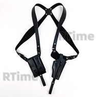 RTime T/actical Armpit Leather T/ Actical 92G ซองหนังแท้สำหรับกิจกรรมกลางแจ้งปรับ Hi/Dden G/-Un Bag 