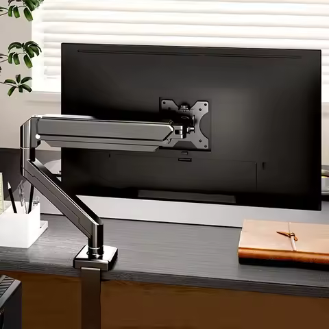 Monitor Bracket Up To 32 Inches And 19.8 Lbs Per Screen Computer Desk Mount Stand Adjustable Gas Spr