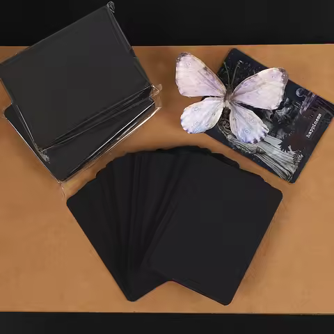 50 Pcs/set Black Watercolor Paper ATC Card Creative DIY Journal Material Collage Scrapbook Student S